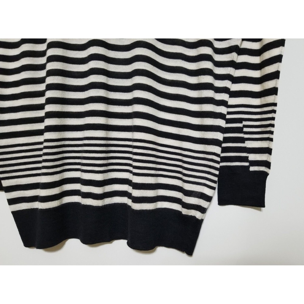 Vince Oversized Striped Crewneck Sweater Cotton Silk Cashmere NWT Size S $245 - Picture 10 of 16